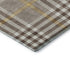 5' X 8' Brown Ivory And Gold Plaid Washable Area Rug With UV Protection