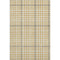 5' X 8' Gold Ivory And Gray Plaid Washable Area Rug With UV Protection
