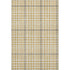 5' X 8' Gold Ivory And Gray Plaid Washable Area Rug With UV Protection