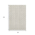 8' X 10' Beige And Ivory Ogee Washable Area Rug With UV Protection