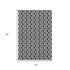 5' X 8' Black And Ivory Ogee Washable Area Rug With UV Protection