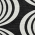 8' Black And Ivory Ogee Washable Round Rug With UV Protection