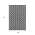 9' X 12' Black And Ivory Ogee Washable Area Rug With UV Protection
