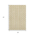 5' X 8' Gold And Ivory Ogee Washable Area Rug With UV Protection
