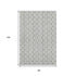 8' X 10' Gray And Ivory Ogee Washable Area Rug With UV Protection