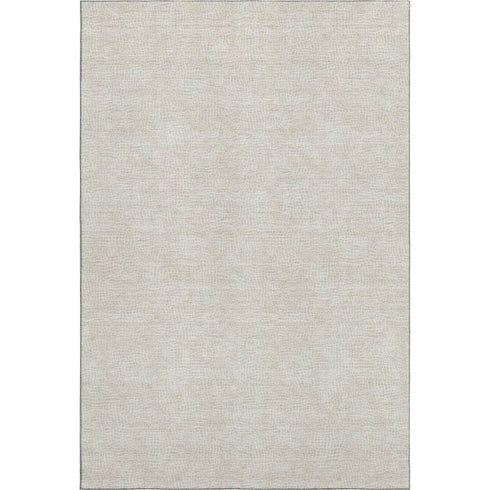 8' X 10' Beige And Ivory Geometric Washable Area Rug With UV Protection