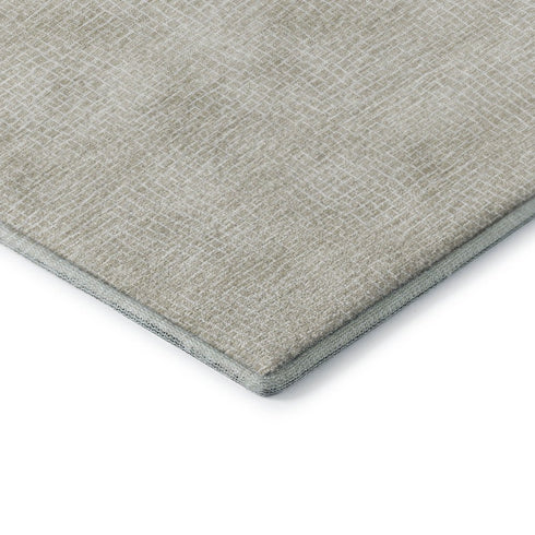 8' X 10' Beige And Ivory Geometric Washable Area Rug With UV Protection