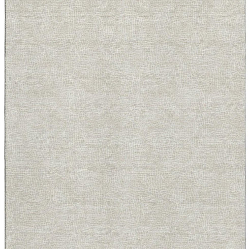 8' X 10' Beige And Ivory Geometric Washable Area Rug With UV Protection