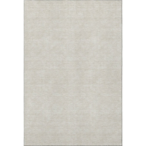 8' X 10' Beige And Ivory Geometric Washable Area Rug With UV Protection