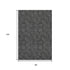 8' X 10' Black And Ivory Geometric Washable Area Rug With UV Protection