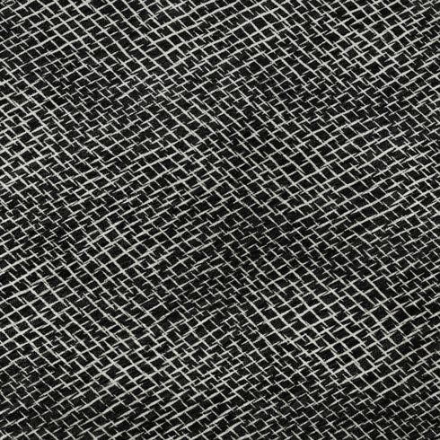 8' X 10' Black And Ivory Geometric Washable Area Rug With UV Protection