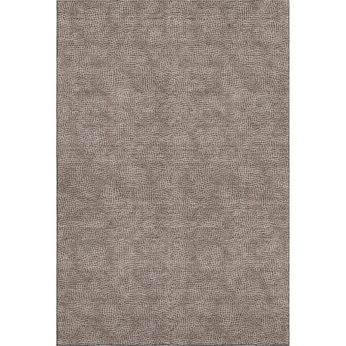 5' X 8' Brown And Beige Geometric Washable Area Rug With UV Protection