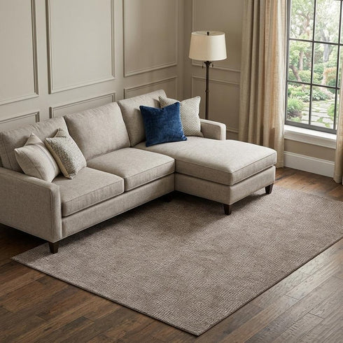 8' X 10' Brown And Beige Geometric Washable Area Rug With UV Protection