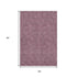 5' X 8' Eggplant And Ivory Geometric Washable Area Rug With UV Protection
