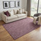 5' X 8' Eggplant And Ivory Geometric Washable Area Rug With UV Protection