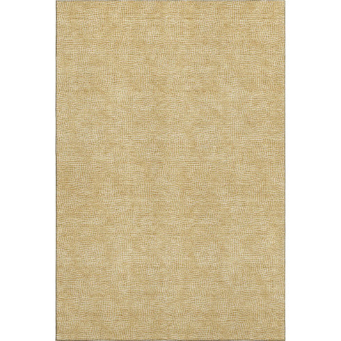 9' X 12' Gold And Ivory Geometric Washable Area Rug With UV Protection