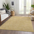 9' X 12' Gold And Ivory Geometric Washable Area Rug With UV Protection