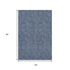 5' X 8' Navy Blue And Ivory Geometric Washable Area Rug With UV Protection
