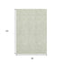 8' X 10' Artichoke Green And Ivory Geometric Washable Area Rug With UV Protection