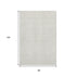 8' X 10' Beige And Ivory Geometric Washable Area Rug With UV Protection