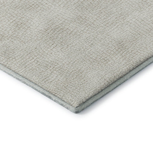 8' X 10' Beige And Ivory Geometric Washable Area Rug With UV Protection