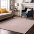 8' X 10' Pink And Ivory Geometric Washable Area Rug With UV Protection