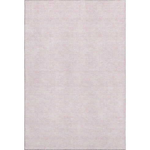 8' X 10' Pink And Ivory Geometric Washable Area Rug With UV Protection
