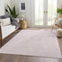 8' X 10' Pink And Ivory Geometric Washable Area Rug With UV Protection