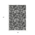 5' X 8' Black Ivory And Gray Abstract Geometric Washable Area Rug With UV Protection