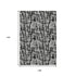 9' X 12' Black Ivory And Gray Abstract Geometric Washable Area Rug With UV Protection