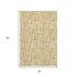 5' X 8' Gold Ivory And Wheat Abstract Geometric Washable Area Rug With UV Protection