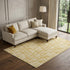 8' X 10' Gold Ivory And Wheat Abstract Geometric Washable Area Rug With UV Protection