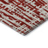 9' X 12' Red Beige And Ivory Abstract Geometric Washable Area Rug With UV Protection