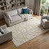 8' X 10' Tan Beige And Ivory Abstract Geometric Washable Area Rug With UV Protection