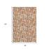 8' X 10' Terra Cotta Ivory And Beige Abstract Geometric Washable Area Rug With UV Protection