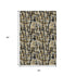 5' X 8' Black Ivory And Gold Abstract Geometric Washable Area Rug With UV Protection