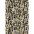 8' X 10' Black Ivory And Gold Abstract Geometric Washable Area Rug With UV Protection