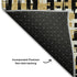 8' X 10' Black Ivory And Gold Abstract Geometric Washable Area Rug With UV Protection