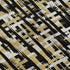 8' X 10' Black Ivory And Gold Abstract Geometric Washable Area Rug With UV Protection