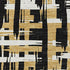 8' X 10' Black Ivory And Gold Abstract Geometric Washable Area Rug With UV Protection