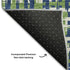 8' X 10' Navy Blue Ivory And Green Abstract Geometric Washable Area Rug With UV Protection
