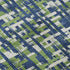 8' X 10' Navy Blue Ivory And Green Abstract Geometric Washable Area Rug With UV Protection
