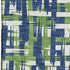 8' X 10' Navy Blue Ivory And Green Abstract Geometric Washable Area Rug With UV Protection