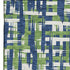 8' X 10' Navy Blue Ivory And Green Abstract Geometric Washable Area Rug With UV Protection