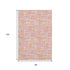 8' X 10' Pink Ivory And Orange Abstract Geometric Washable Area Rug With UV Protection