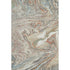 5' X 8' Beige Copper And Green Abstract Washable Area Rug With UV Protection