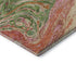 5' X 8' Coral Green And Peach Abstract Washable Area Rug With UV Protection