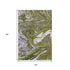 5' X 8' Olive Green Purple And Ivory Abstract Washable Area Rug With UV Protection
