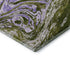 5' X 8' Olive Green Purple And Ivory Abstract Washable Area Rug With UV Protection