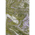 5' X 8' Olive Green Purple And Ivory Abstract Washable Area Rug With UV Protection